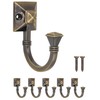 Fuxxer® 5 x Solid Iron Hooks, Coat Hooks, Wall Hooks,