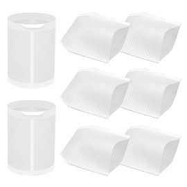 HOMNATURE 8 packs Cloth Vacuum Filters Compatible with Makita Cordless Vacuums Models XLC02ZB,XLC02RB1W,XLC02ZW,CL100, CL106, CL180, DCL180（6+2）