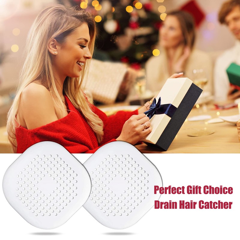 Hair Drain Catcher,Square Drain Cover for Shower Silicone Hair Stopper