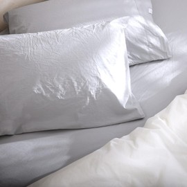 koala (R) 100% Organic Cotton [Set of 2 Organic Cotton Pillow Covers] for Koala Pillows, 70 x 50 cm, Foggy Gray 120 Days Trial Period