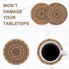 STARUBY Pack of 12 Coasters Indian Floral Pattern Cork Coasters