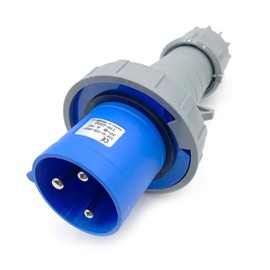IEC 60309 Waterproof Industrial Connector Plug, 3Pin 63A 200V-250V 2P+E 6H IP67 Waterproof Male Connector Power Connecting Industrial Plug for Aviation and Industry