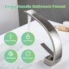 Geobella Bathroom Sink Faucet Modern Single Hole 1-Handle Faucet, Brushed