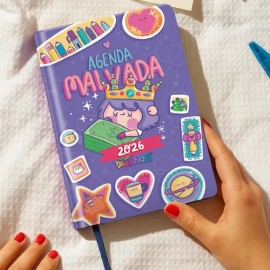 Agenda Diaria 2026 Vania Bachur Diseño Malvado Lila 352 Hojas A5                                                                                      