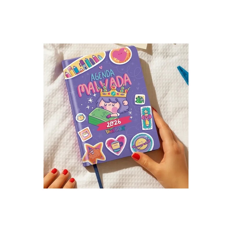 Agenda Diaria 2026 Vania Bachur Diseño Malvado Lila 352 Hojas