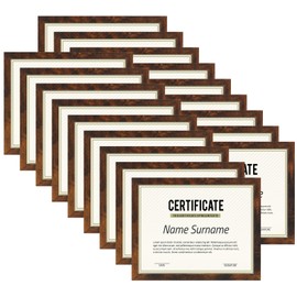 PHAREGE 8.5 x 11 Certificate Picture Frames Bulk Set of 18, Brown Photo Frames for Diploma, Document, Award and Artwork, Wall Hanging or Tabletop Display