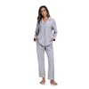 COLORFULLEAF Women's 100% Cotton Long Sleeve Pajama Sets Button Down