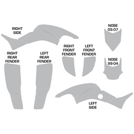 AMR Racing ATV Graphics Kit: Quad Stickers for Honda TRX 400EX (1999-2007), Featuring Northstar Design in Yellow W/Chrome & Yellow, Transform Your Ride with New ATV Stickers!