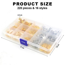 VIVIIHOO 220 Pieces Hair Accessories Hair Spiral Clips, Dreadlock Hair Accessory Set for Men and Women, Pirate Costume Women's Accessories, Metal, DIY Fun