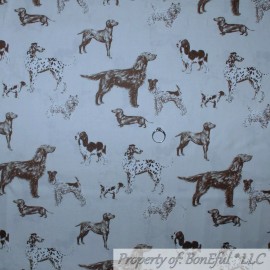 Camelot Fabrics BonEFul Fabric FQ Cotton Quilt Natural Large Dog Breed Dalmatian Dachshund Lab L