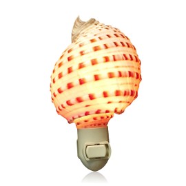 Tumbler Home Shell Night Light, Seashell Nightlight for Bathroom, Unique Coastal Night Light for Nautical, Ocean & Beach Décor