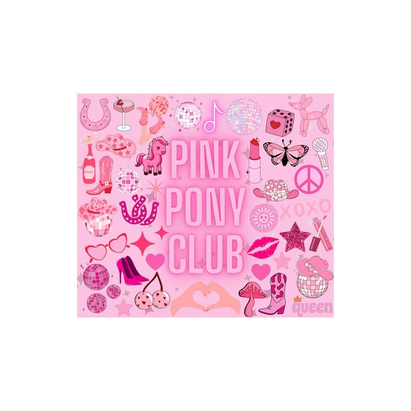 LK22Designs, Pink Pony Club Inspired Tumbler, 600ml Stainless Steel, with
