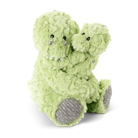 DEMDACO Dinosaur Mom and Baby 8.5 Inch Green and Grey Polyester Childrens Plush Stuffed Animal