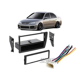Absolute USA ABS99-7899 Fits Honda Civic 2001-2005 Single DIN Stereo Harness Radio Dash Kit Excluding SI SE