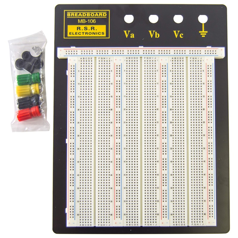 Premium Solderless Breadboard with Aluminum Backplate (2,390 Contact Points, 4