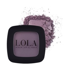 Lola Make Up by Perse Mono Eyeshadow with Natural Ingredients and High Coverage, Satin Eye Shadow Palette for All Skin Types Vegan and Cruelty-Free Eye Makeup, Dark Purple (023)