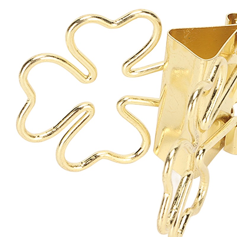 100pcs Flower Shape Binder Clips Strong Clamping Force Metal Cute