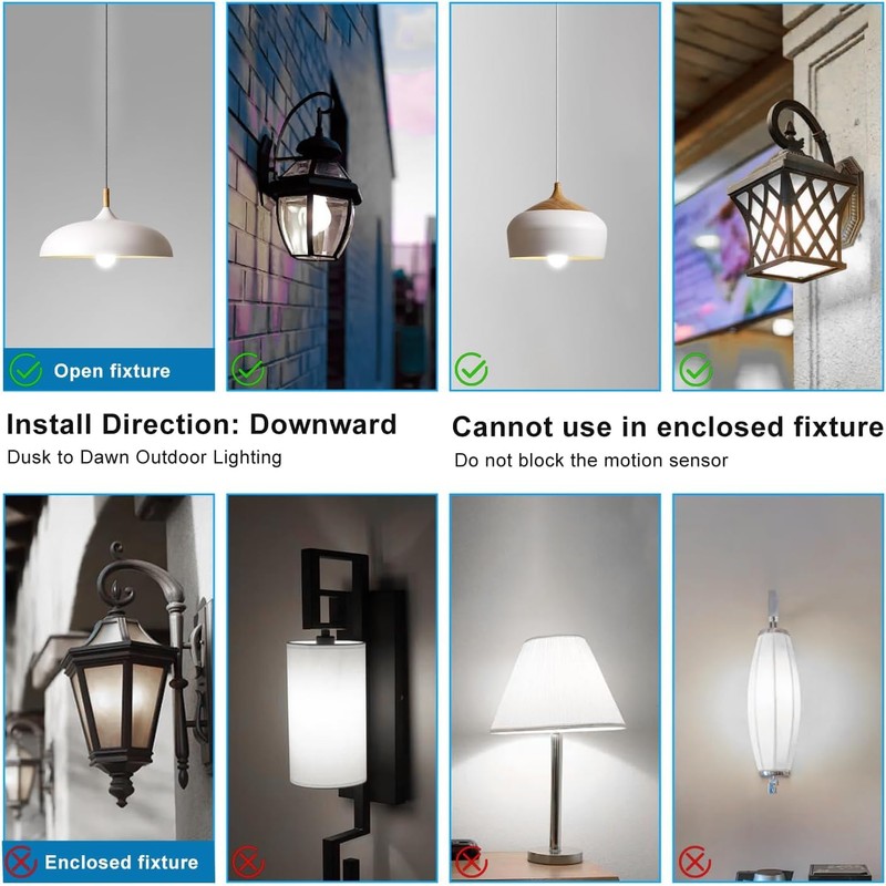 lanyue Motion Sensor Light Bulb,Motion Activated Light Bulb,Motion Bulb Indoor,Motion