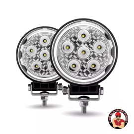 Trux Accessories 2 X 4.5" ROUND 'RADIANT SERIES' COMBINATION SPOT & FLOOD LED WORK LAMPS W/180