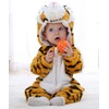 COSLAND - Mameluco unisex de franela para bebé, Tigre, 12-18