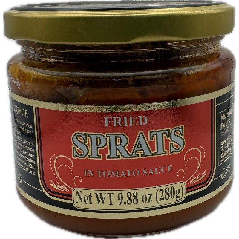 Riga Gold Fried Sprats in Tomato Sauce JAR 280gr (Pack