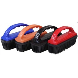 Rubber Pet Hair Removal Brush, Utility brush, lint brush for Rugs, Numnahs, Horse Hair, Dog Hair Cat Hair; Horse Brush, Grooming, Salmon
