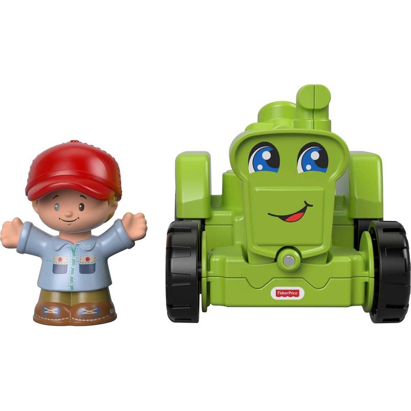 Fisher-Price Little People Toddler Toy Helpful Harvester Tractor, Farm Vehicle