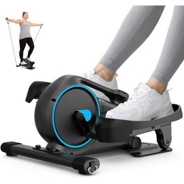 Under Desk Elliptical, Manual Elliptical Exercise Machine, Quite Foot Pedal Exerciser for Home Use, Compact Foot &Leg Pedal Exerciser for Seniors, Max Load 300LBS