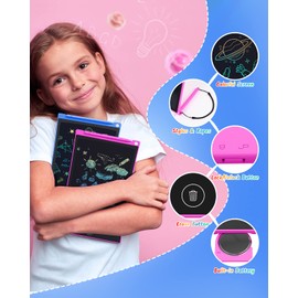 TECJOE 2 Pack LCD Writing Tablet, 8.5 Inch Colorful Doodle Board Drawing Tablet for Kids, Kids Travel Games Activity Learning Toys Birthday Gifts for 3 4 5 6 Year Old Boys and Girls Toddlers