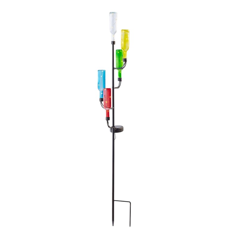 Alpine Corporation 37 Inch Tall Outdoor Colorful Glass Bottle Tree