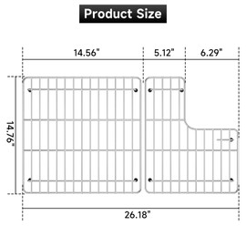 jkxoo 26.18'' x 14.76'' K-6449-ST Sink Protector Grid, Stainless Steel Sink Racks for Kohler Sink Rack Whitehaven 5827 and K-5826, Includes Left and Right Racks, Farmhouse Sink Protector