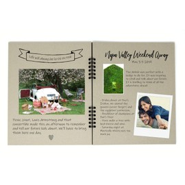 Our Adventure Book Scrapbook Album, Inspired by Up Movie, Gold Foil Embossed, 90 pgs, 8.5"x9" Family Adventure Album, Gift For Couples, Gift for Wife