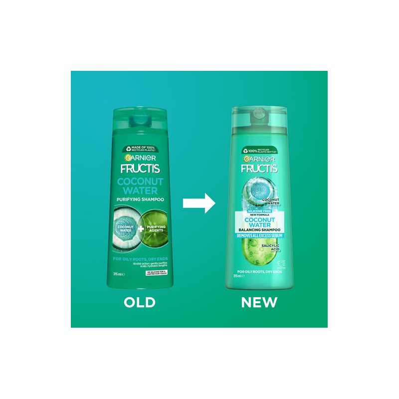 Garnier Fructis Coconut Water Shampoo 315mL