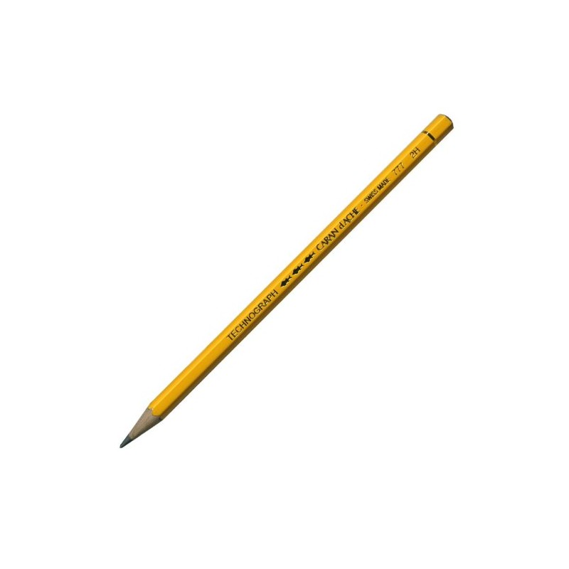 Caran d'Ache Technograph 0777.261 Pencil Hardness Grade: 2H Yellow