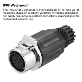 MECCANIXITY LP20 14 Pin Waterproof Connector, IP68 Circular Connectors Male Female Aviation Plug Fast Locking, M20 Wire Plug for Outdoor Electrical (250V, 5A)