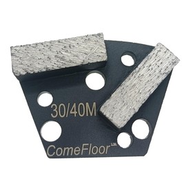 Trapezoid Diamond Metal Grinding Shoes for Concrete Floor, Compatible with ASL/Warrior/Iron Horse Grinders, 30/40 Grit Medium Bond, 9PCS