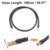 QUARKZMAN 100 cm Car Tyre Inflator Extension Hose Adapter Black