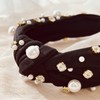 Bowbear Trendy Top Knotted Wide Headbands, Elegant Black