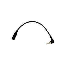 Qczhiwen 90 Degree 1/8 inch 3.5mm TRRS Male Jack to 90 Degree 3.5mm TRRS Female Jack Extender Adapter Aux Cord (Microphone Compatible) for Headphones, Phones, iPads, Car Stereos