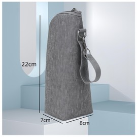 Ai-OUMLEEF Bottle Bag,Insulated Bottle Bag,Milk Bottle Thermal Bag,Breastmilk Cooler Bag,for Nursing Mom Daycare Stroller,Travel,Outdoor(Grey)