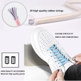 anan520 2 Pairs Elastic Shoelaces - Elastic No Tie Shoe Laces For Adults,Kids,Elderly Green