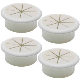 4PCS Flexible Desk Grommet, 50mm Desk Grommet Aperture, Data Cable Storage and Sorting Tools, Wire Cord Cable Grommets Hole Cover for Office PC Desk Cable Cord Organizer (White)