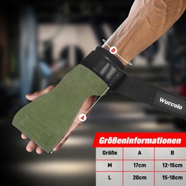 Leather Lifting Straps - Lifting Straps for Bodybuilding, Weightlifting, Strength Training & Fitness - Extra Strong & Non-Slip - Professional Training Aid for Heavy Weights - Suitable for Men & Women