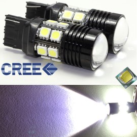 2pcs Super Bright White Car Light Bulb White 13 CREE SMD LED Backup Daytime Running Reverse Light DRL Bulbs 7440 T20,7441, 7440A, 992 L120