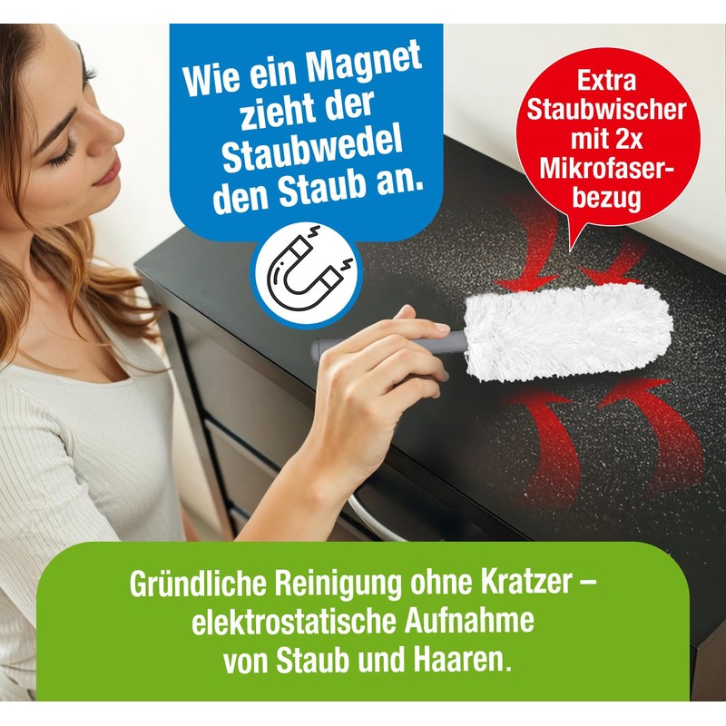 Clever Clean Telescopic Duster [Set of 5] Extendable Duster, Telescopic