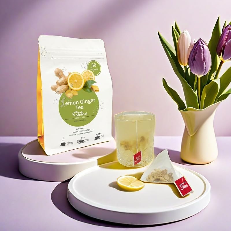 Samcci - Lemon Ginger Tea Bags, 50 Teabags - Great
