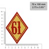 Patch 61 Motorcycle Iron-On Patch for Sewing/Sewing/Biker Patch/Iron-On Transfers Gift