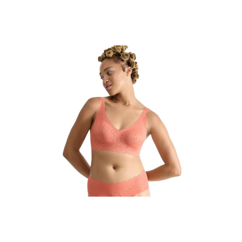 Sloggi Women's Zero Feel Bliss Soft Bra, Lovely Apricot