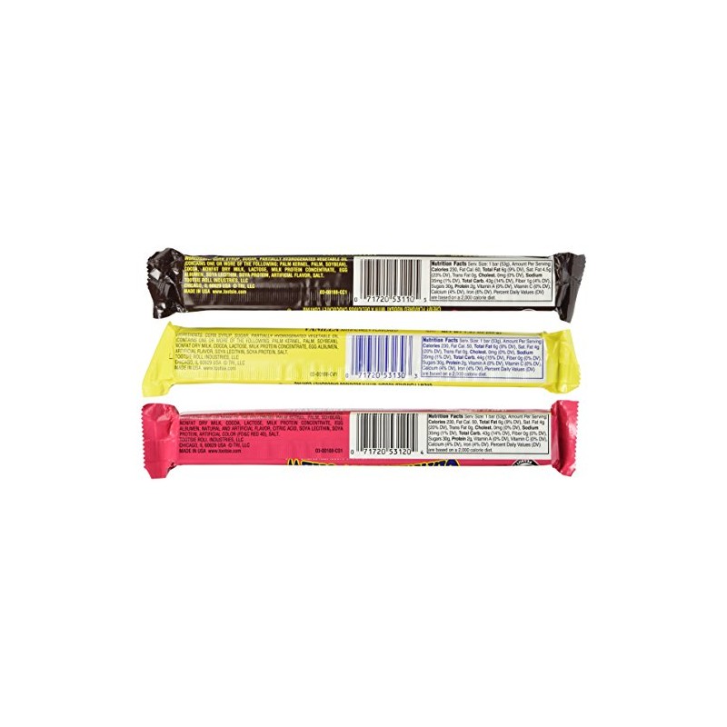 Charleston Chew Chewy Nougat Candy 3 Flavor 9 bar Variety