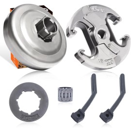 For Husqvarna, For Jonsered 3/8" Sprocket Rim Clutch Assy For Husqvarna 455 Rancher 460 Clutch Drum Oil Line